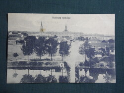 Képeslap,Kalocsa,Csorna Foktői csatorna,városi látkép,Jurcsó Antal Kalocsa kiadás,1910-