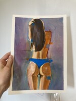 Akt - gouache