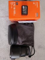SONY EPZ 18-105 mm objektív és SONY NP-FW50 gyári akksi és Canon obi táska