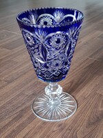 Crystal vase engraved
