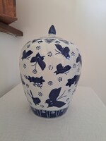 Nagyméretű fedeles porcelán kínai váza