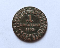 I. Ferenc 1 Kreutzer / Krajcár 1812 A.
