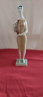 Zsolnay (Török J.)Korsós nő porcelán figura