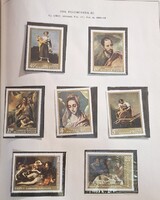 Festmény sor  IV.  7 db postatiszta bélyeg,1968-as kiadás. Hibátlan, szépen tartva