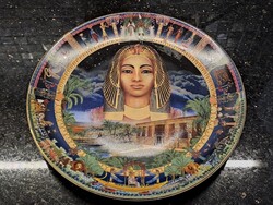 Bredford angol porcelán dísztányér Kleopátra dekorral 20 cm egyiptológia ókori kultúra