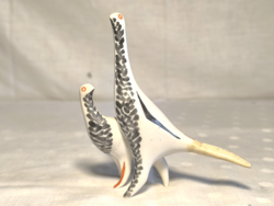 Kőbányai porcelán art deco madár páros ( Drasche )