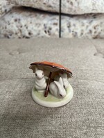 Drasche Porcelán Esernyős Nyulak A61