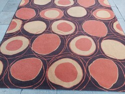 Op-art retro élénk mintás nappali szőnyeg 200 x 290 cm frissen tisztíttatva