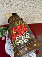Gyönyörű pipacsos mezei virágos festett kanna