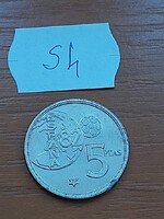 SPANYOLORSZÁG 5 PESETA 1980 (80) FOCI VB '82 Réz-nikkel, I. János Károly király S4