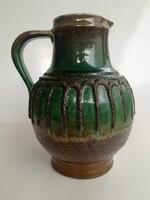 Vintage Strehla Német Mid Century Fat Lava kerámia váza