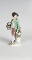 Meissen Baromfiárus figura