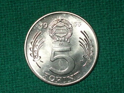 5 Forint 1977 ! Csak 50005 db. ! Nem Volt Forgalomban ! Verdefényes !