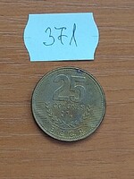 COSTA RICA 25 COLONES 2007  Acél sárgaréz bevonattal  371