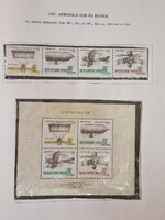 Aerofila  Sor és Blokk postatiszta bélyeg blokk és sor, 1967-es kiadás.Hibátlan, szépen tartva.