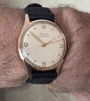 1950-es 14 karátos arany doxa c.140-es pontosan működő szerkezettel.35 mm k.n. Hibátlan stámlap Új b