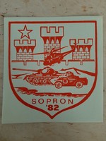 Magyar Néphadsereg 1982 -es Sopron hadgyakorlat matrica alapú çímere