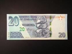 Zimbabwe 20 Dollars 2020 Unc