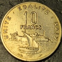 Djibouti 10 Frank, 1977.