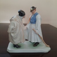 Herendi porcelán Búcsúzkodók, Búcsúzkodó juhászok figura