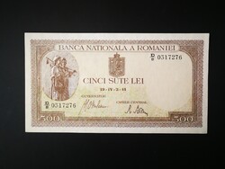 Románia 500 Lei 1941 UNC-