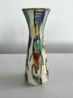 Retro, német, mid-century modern 602/27 Jasba, West Germany égetett mázas kerámia váza