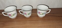 Régi Kínai Liling porcelán kávés csésze 3 db