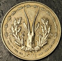 Egyenlítői-Afrikai Államok 10 frank 1971.