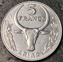 Madagaszkár 5 frank, 1977.