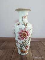 Régi Zsolnay Orchidea mintás porcelán nagy váza