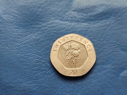 GIBRALTÁR 20 PENCE / TWENTY PENCE 2015 VIRÁG! II.ERZSÉBET KORONÁS! RITKA!