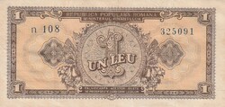 ROMÁNIA, 1 leu (1952) EF RITKA!