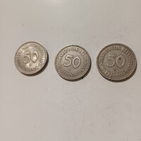 50 pfennig - Németország - 1950., 1980.