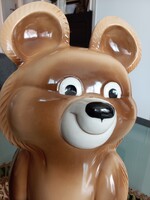 Dulevo/Duljevo/  porcelán 30 cm -es Misa maci az 1980 Moszkvai olimpia ikonikus kabala figurája!