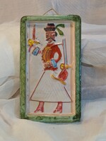 Retro kerámia betyár falikép Iparművészeti Vállalat Gál Béla