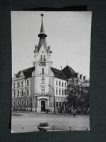 Képeslap,Kaposvár,tanácsháza,utca látkép,részlet 1964-
