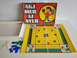 Retro régi játék AKI MER AZ NYER mid century társasjáték Tankó Minerva