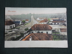 Képeslap,Pilis,Főutca,kocsma,üzlet,piactér látkép,részlet,Langfelder Dezső kiadás,1911-