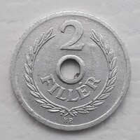 2 Fillér 1957 érme, alumínium fémpénz - Magyarország 2 Fillér 1957 pénzérme