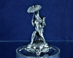 KURIÓZUM, ANTIK, EZÜST FOGVÁJÓTARTÓ, FRANCIA, CA. 1840!!!