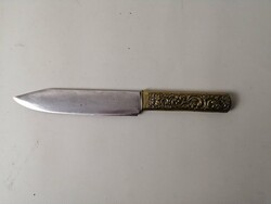 ANTIQUE Unique Knife with Decorative Copper Handle