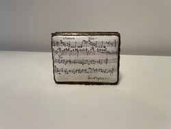 Bilston enamel snuff box zenei doboz ritkaság