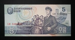 Észak-Korea 5 Won 1998 UNC