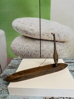 Antik Szövő széki Népi Szerszám Hajócska / Vetélő A137