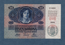 50 Korona 1914 Deutschösterreich felülbélyegzéssel  EF
