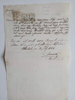 ZA613.5 Régi irat illetékbélyegekkel Rósenfeld Lőrincz 4000 frt - 1958  Miskolcz Miskolc