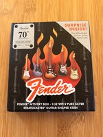 FENDER STRATOCASTER Mystery Box 70th Anniversary 1 Oz Silver Coin 2 Solomon Islands 2024