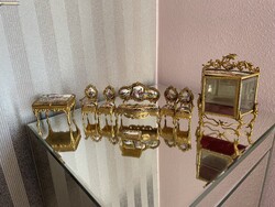 Viennese gilt miniature salon set miniatűr szalon szett bécsi osztrák ritkaság