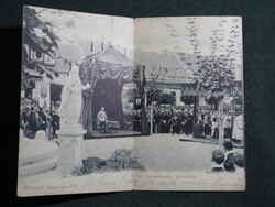 Képeslap,alkalmi,Esztergom,Szentháromság szobor felszentelése,miniszterelnők,Frigyes főherceg, 1900-