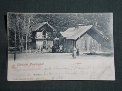 Képeslap,Harkány,Gépház látkép, részlet, Feiler Mariska kiadás Siklós,1900-   ,zöld,